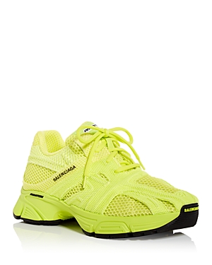 Balenciaga Phantom Monocolor Mesh Trainer Sneakers In Lime