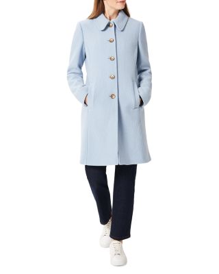 blue wool winter coat
