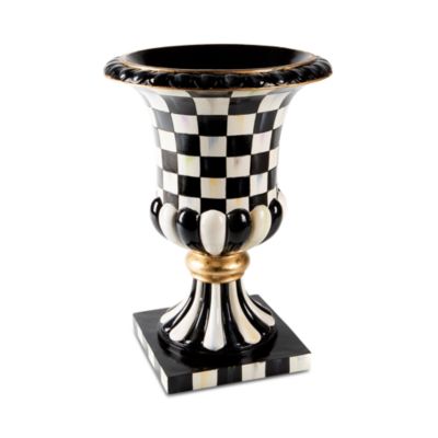 MacKenzie-Childs - Courtly Check Pedestal Tabletop Urn