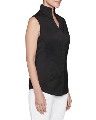 Mandarin Collar Shell Top