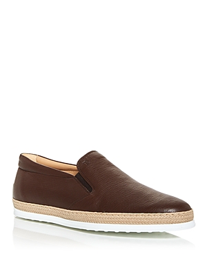 Tod's Men's Pantofola Espadrille Drivers In Brown