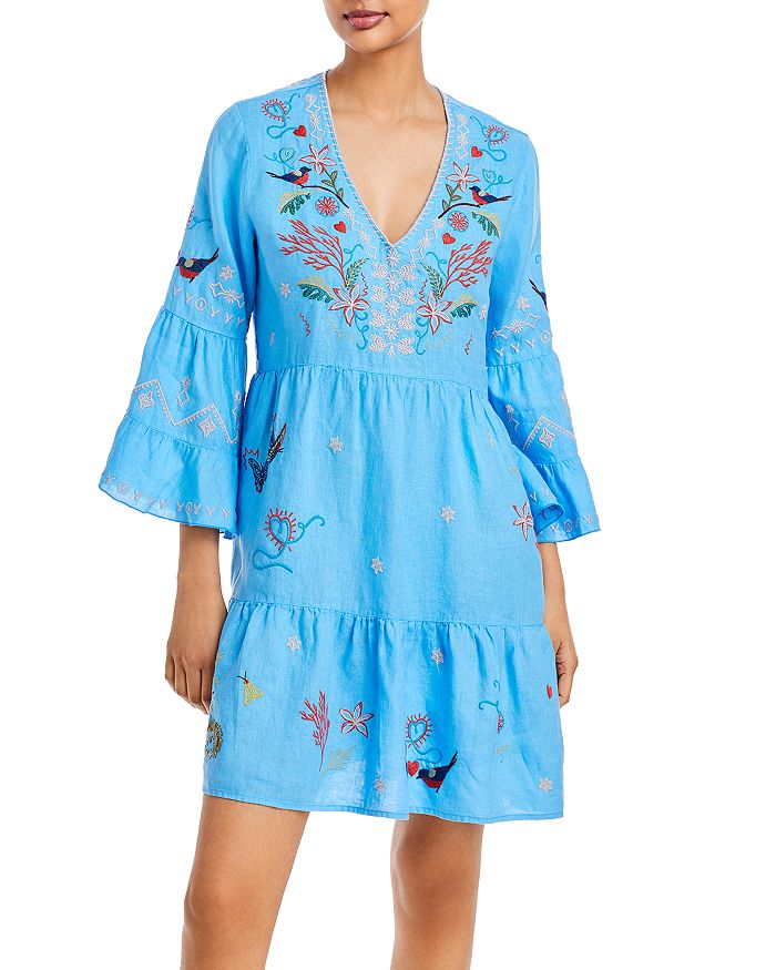 Johnny Was Zoe Embroidered Tiered Dress | Bloomingdale's