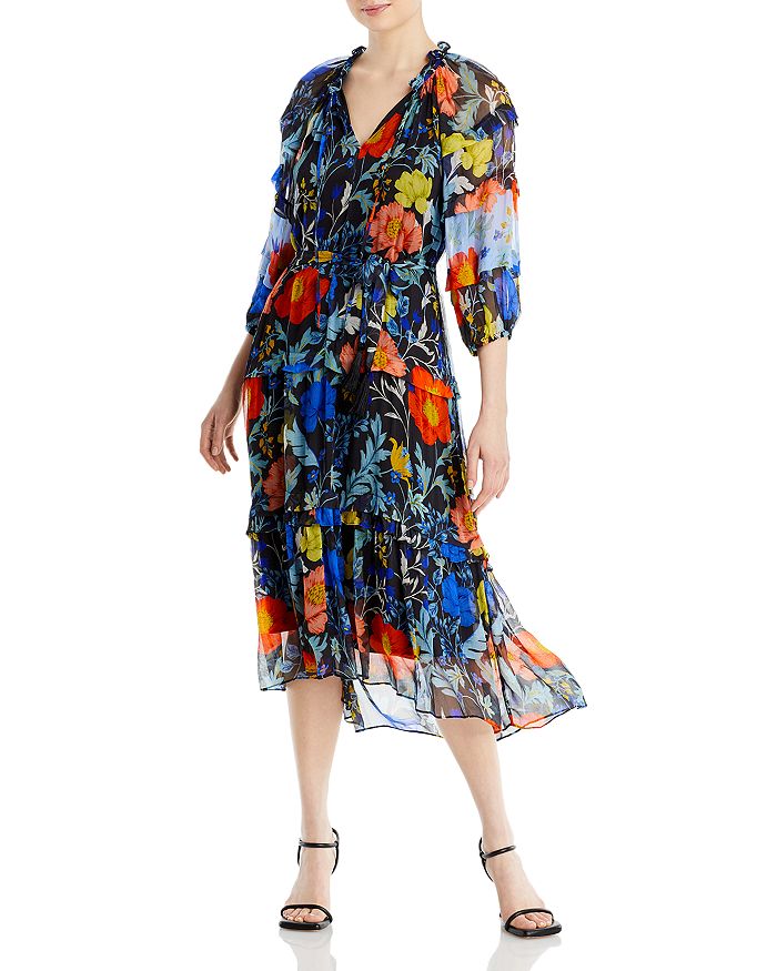 Kobi Halperin Taner Floral Print Midi Dress | Bloomingdale's