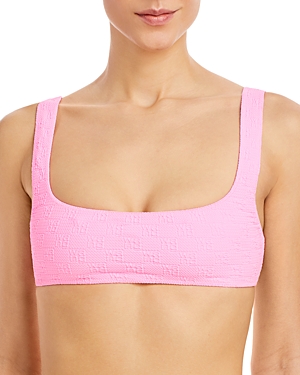 Alexander Wang T Alexanderwang.t Square Neck Bikini Top In Neon Bubblegum