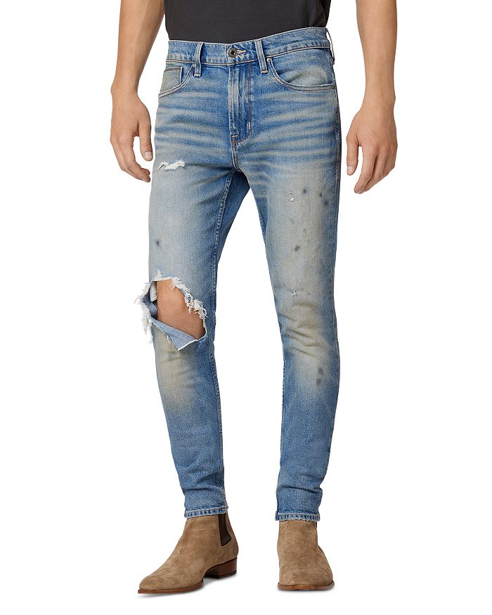 Inn Economic Swiss Hudson Zack Side Zip Skinny Fit Jeans in Visions | Bloomingdale's