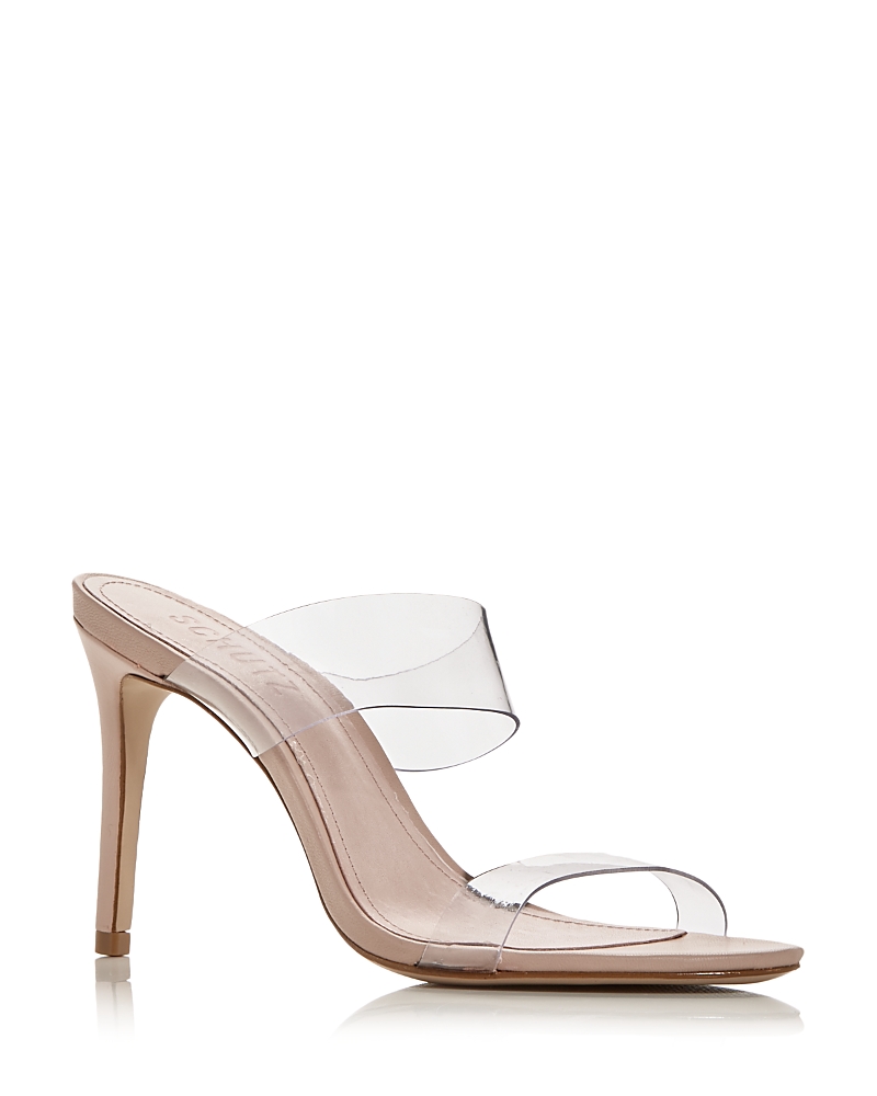 Schutz Women's Ariella Clear Strap High-Heel Slide Sandals