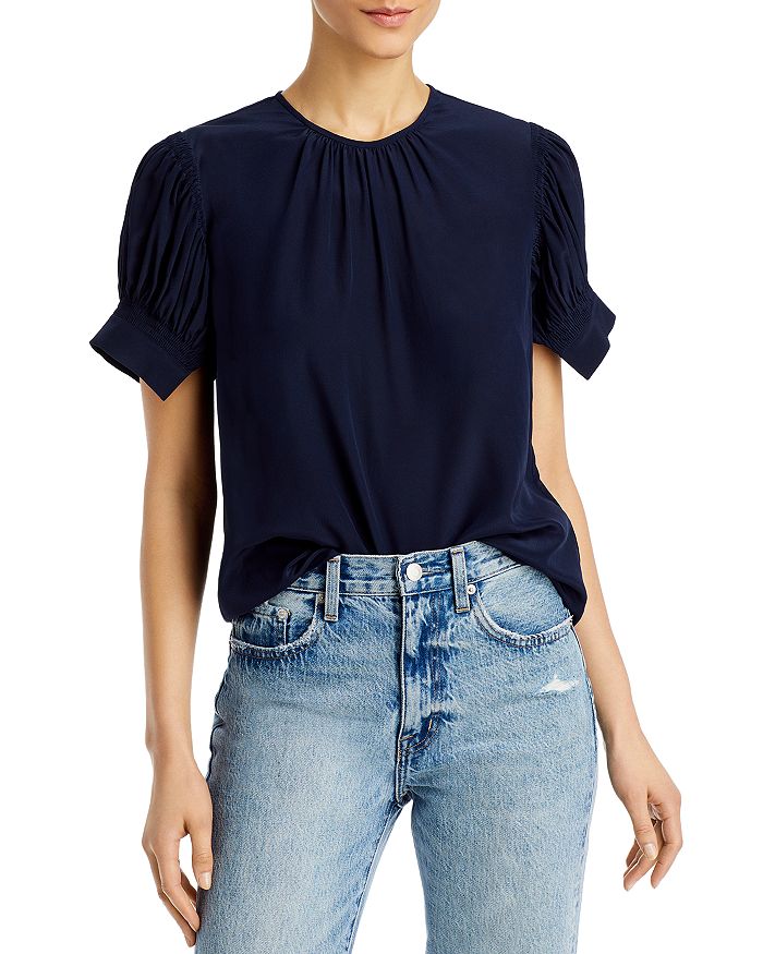 Rebecca taylor puff sale sleeve denim jacket