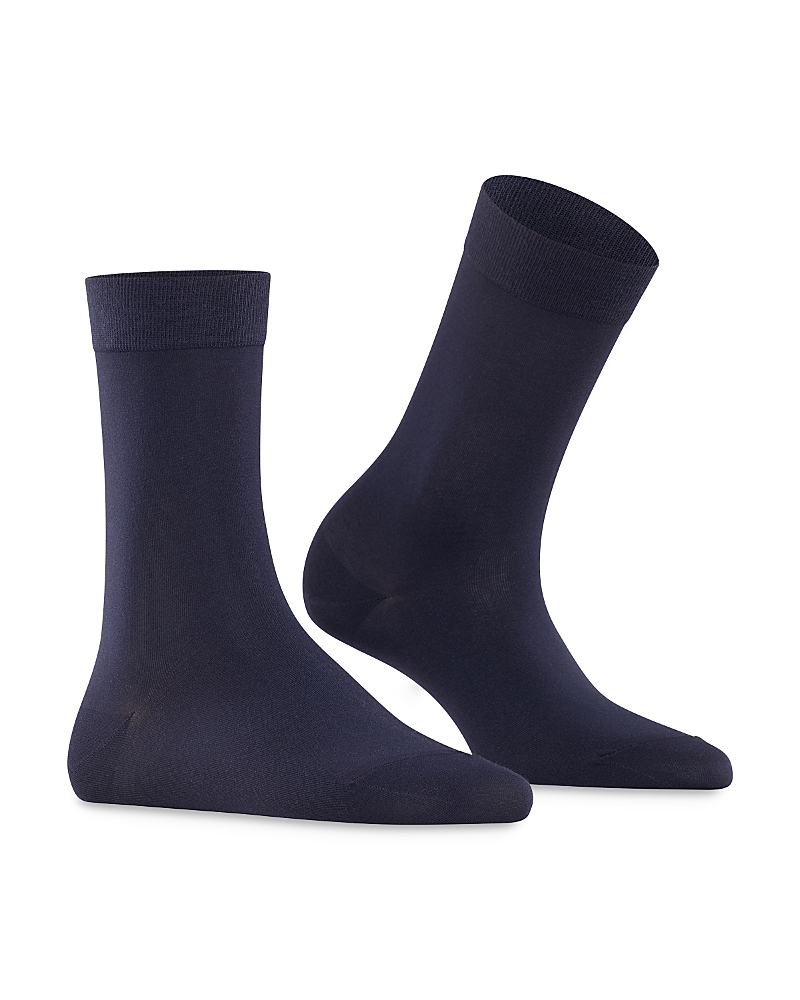 Falke Cotton Touch Crew Socks In Dark Navy