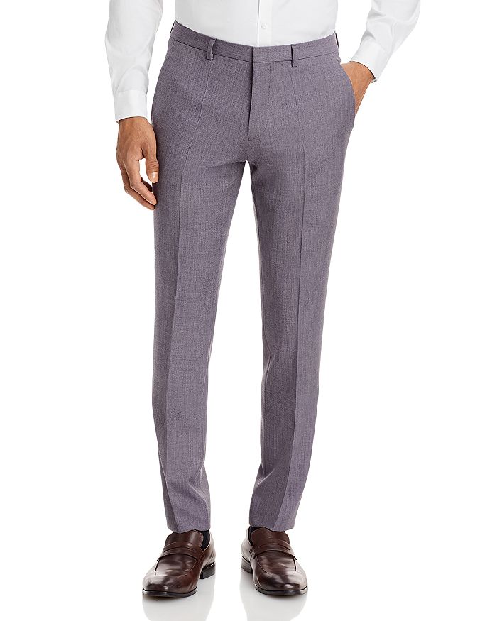 HUGO Hesten Purple Sharkskin Extra Slim Fit Suit Pants | Bloomingdale's
