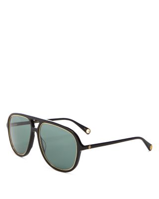 gucci men's brow bar aviator sunglasses