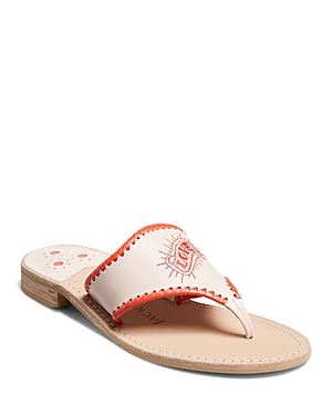 Jack Rogers Women's Love Anchor Embroidered Flat Sandals