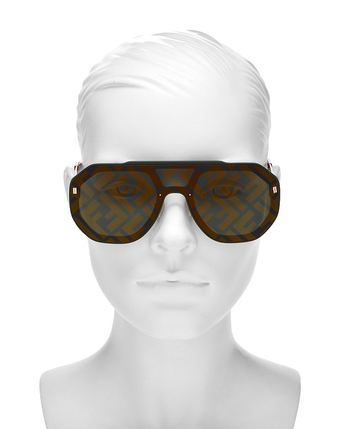 Fendi FF Logo Injection Plastic Shield Sunglasses