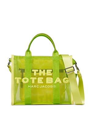 Marc Jacobs The Small Mesh Tote Bag In Bright Green/nickel