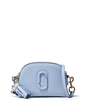 Marc Jacobs Shutter Leather Crossbody In Light Periwinkle/gold