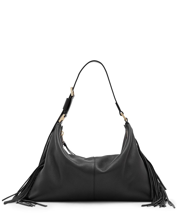 AllSaints Edbury Quilted Leather Shoulder Bag - Black/Gold