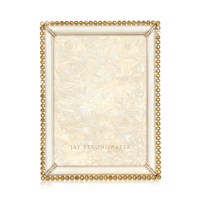 Jay Strongwater Lucas Stone Edge Picture Frame, 5 X 7 In Gold