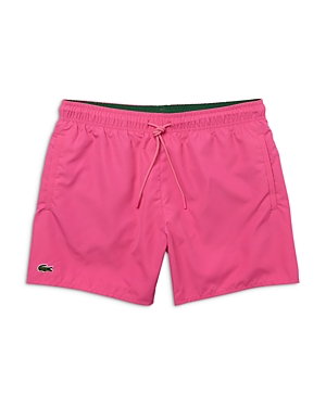 Lacoste Regular Fit Swim Trunks In Friandise/green