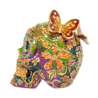 Skull with Butterflies Box