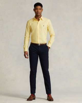 yellow polo button up