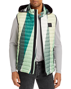 Moose Knuckles Mens Riggin Vest 3 In Green Multi In Green Multi