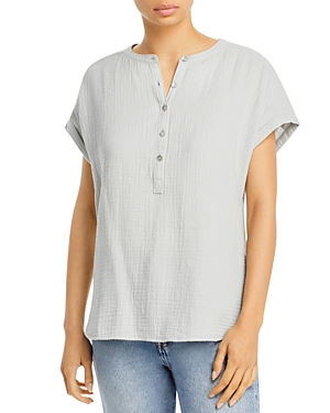 Faherty Dream Desmond Organic Cotton Top In Smoke