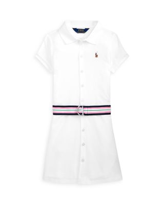 cotton mesh polo dress