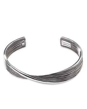 John Hardy Sterling Silver Bamboo Twist Cuff Bangle Bracelet In Silver
