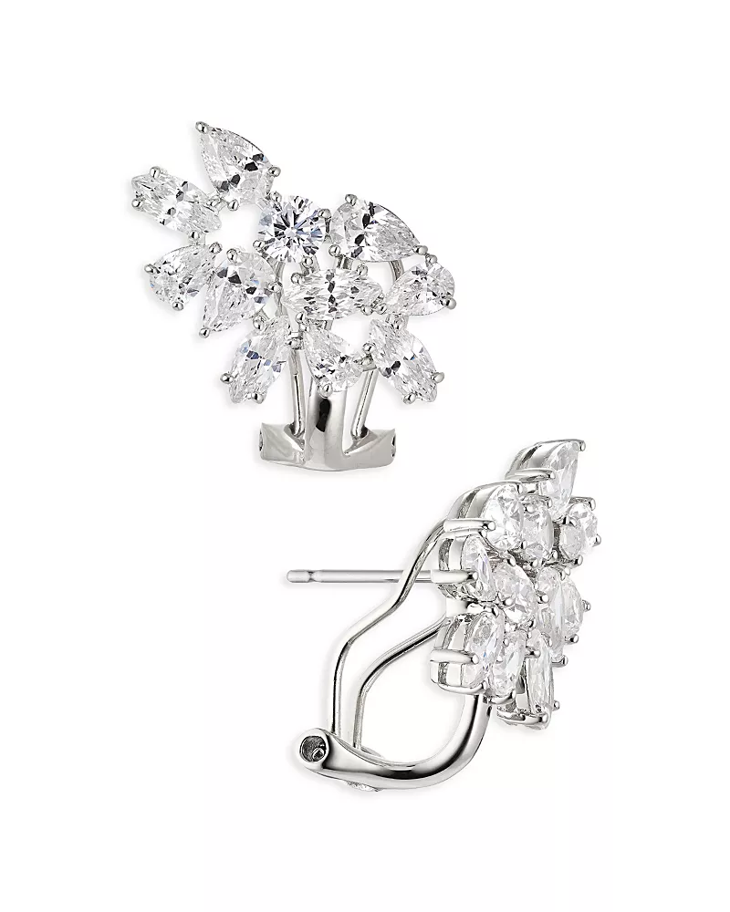 Nadri Rsvp Crystal Cluster Earrings