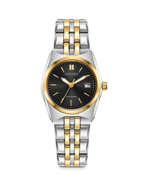 Shop Citizen Eco-drive Corso Women's Stainless Steel Watch, 28mm In Black/gold