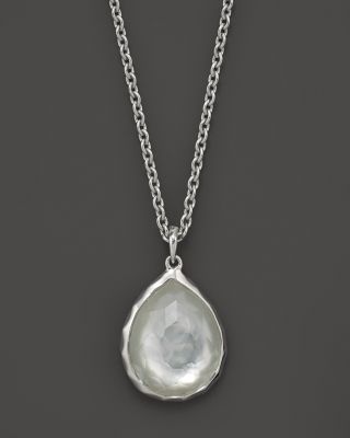 IPPOLITA - Sterling Silver Mini Wonderland Teardrop Pendant Necklace In Mother-of-Pearl, 16"