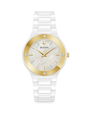Bulova Modern Millennia Watch, 34.5mm In White