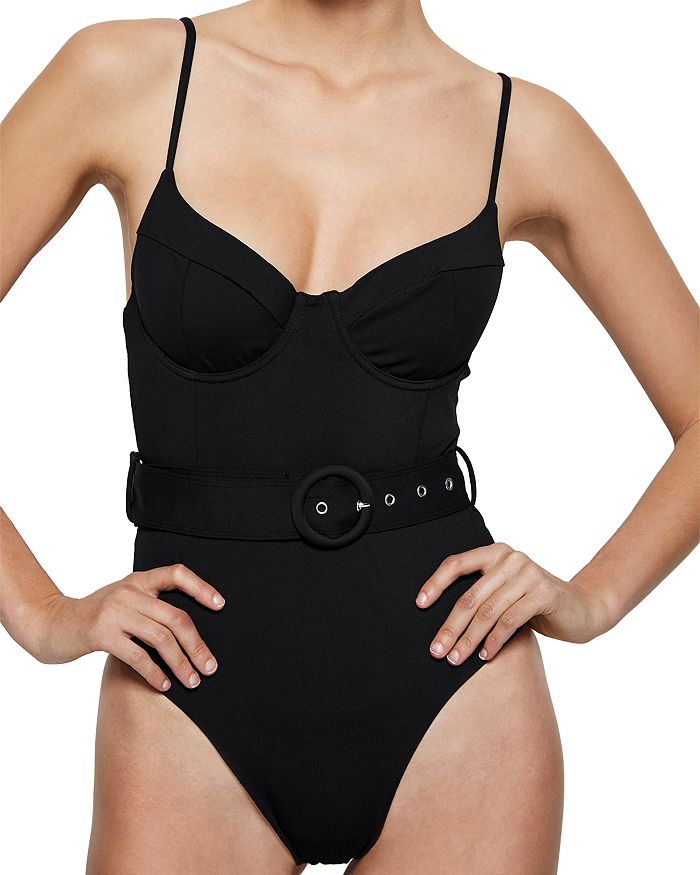 SIMKHAI - Noa Belted Underwire One Piece Swimsuit