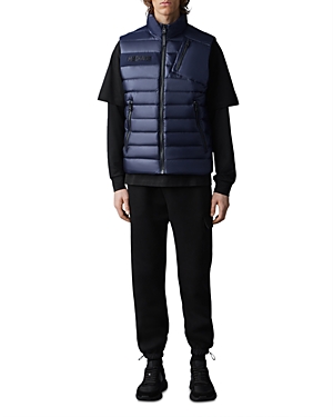 Mackage Sateen Lightweight Down Vest In Navy