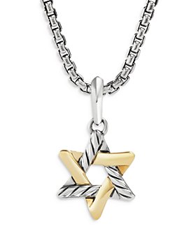David Yurman - Men's 18K Yellow Gold & Sterling Silver Amulets Star of David Pendant