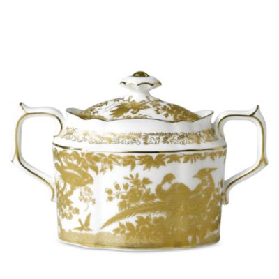 Royal Crown Derby - Gold Aves Covered Sugar Bowl