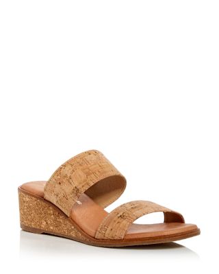 Cork wedge slide sandals hotsell