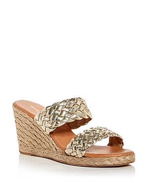 Andre Assous Aria Espadrille Wedge Sandal In Platino