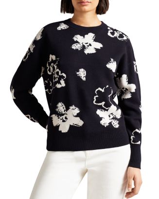 NEW Ted Baker Wionna outlet Jacquard Sweater Floral