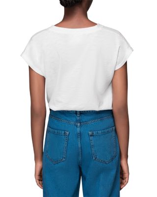 Willa V Neck Cap Sleeve Tee