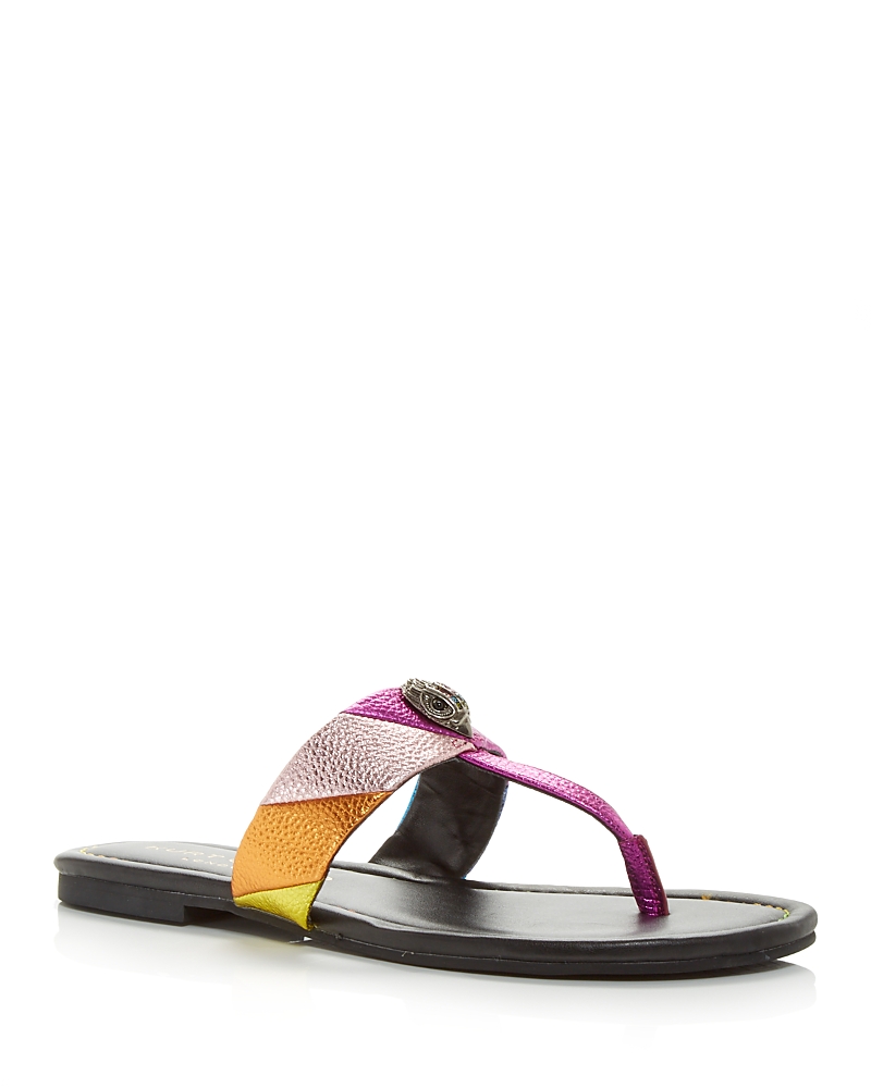 Shop Kurt Geiger Women's Kensington T-strap Sandals In Open Misce