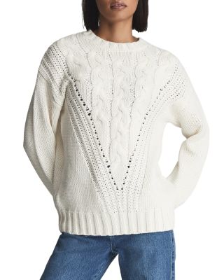 REISS Chloe Cable Knit Sweater Bloomingdale s