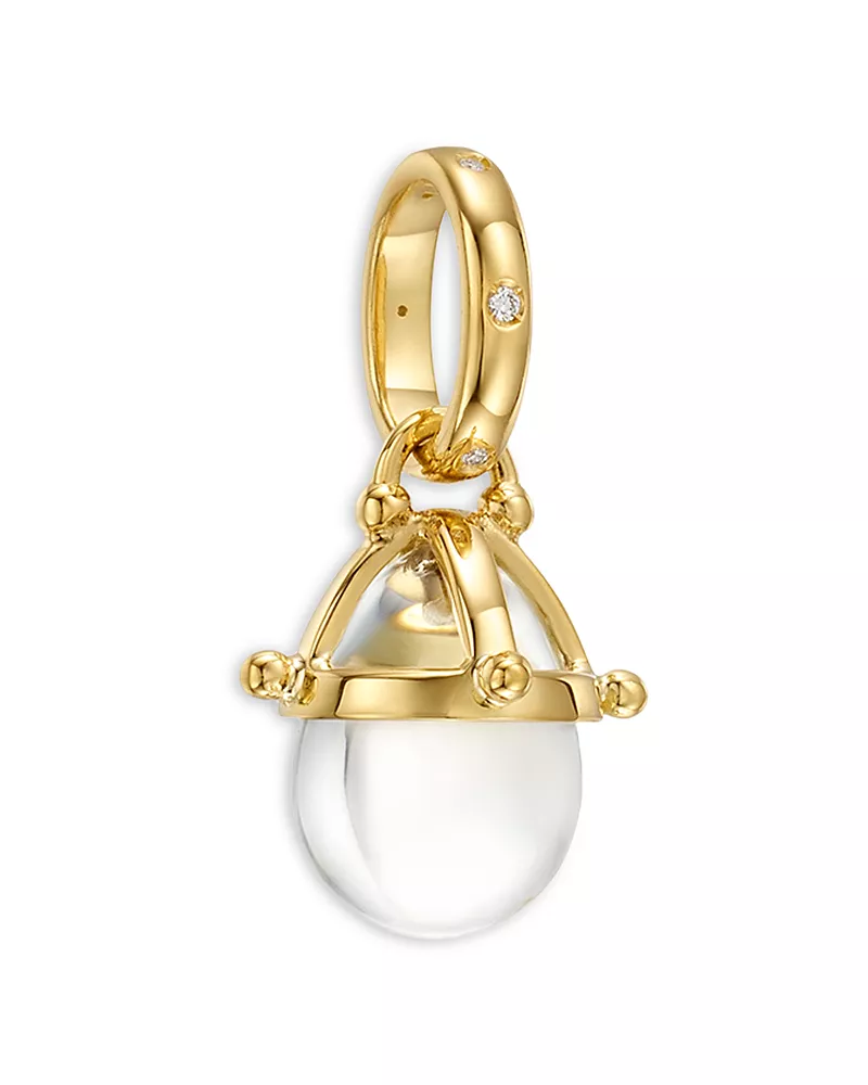 Temple St. Clair 18K Yellow Gold Crystal Granulated Amulet Pendant