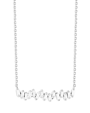 Shop Suzanne Kalan 18k White Gold Diamond Bar Necklace, 18