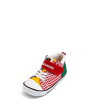 Miki House Unisex Patchwork Gingham High Top Second Shoes - Toddler, Little Kid In Multi