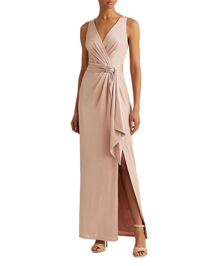 Ralph Lauren Faux Wrap Gown | Bloomingdale's