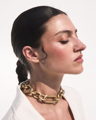 Reyes Mixed Chunky Link Necklace, 20.5"-21.5"