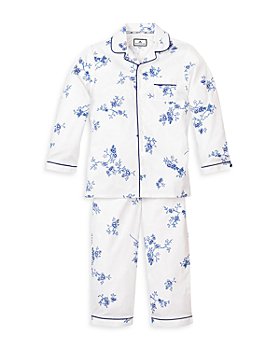 Petite Plume - Girls' Indigo Floral Pajama Set - Baby, Little Kid, Big Kid