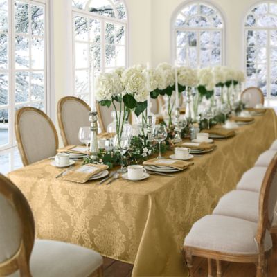Barcelona Jacquard Damask Square Tablecloth, 52" x 52"