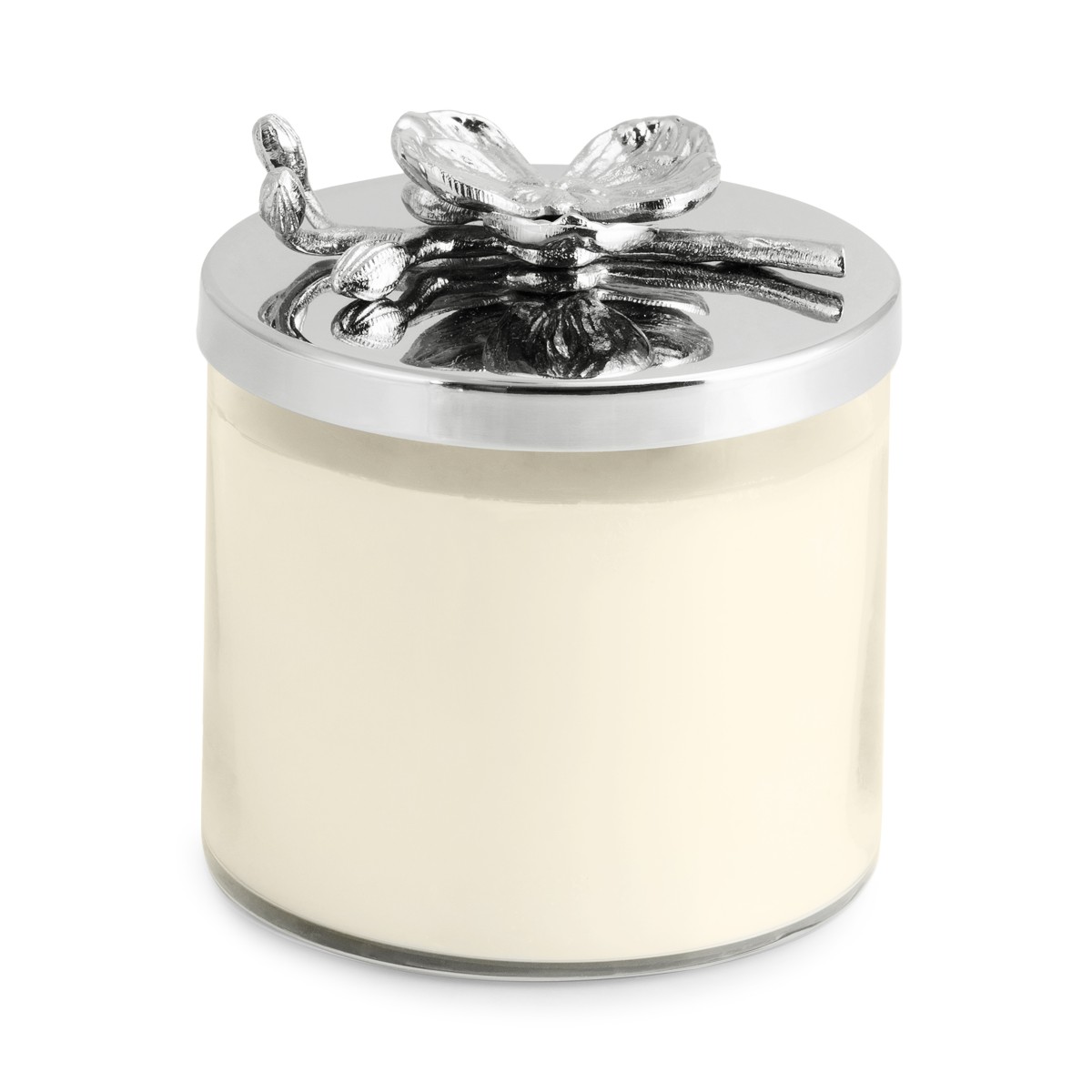 Michael Aram White Orchid Candle in Silver