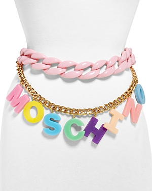 Moschino Women's Bijoux Medium Chain Link Logo Belt